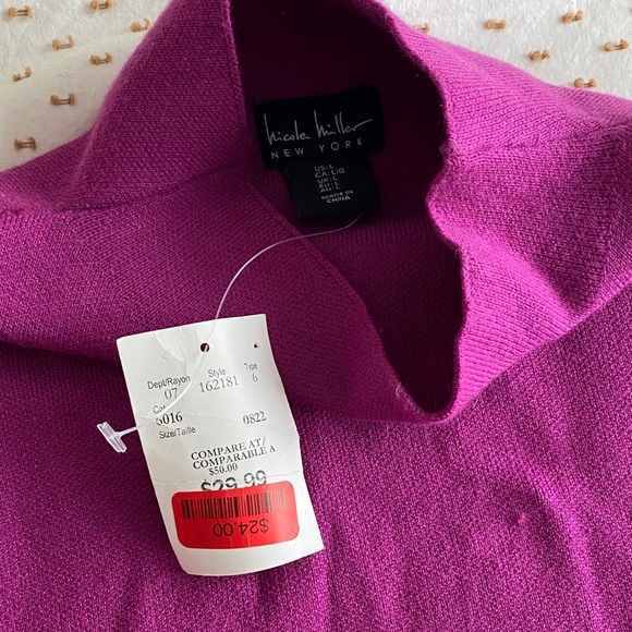 Nicole Miller Fuchsia Sleeveless Tank Top - Picture 3 of 3